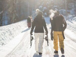 wandelen in de sneeuw