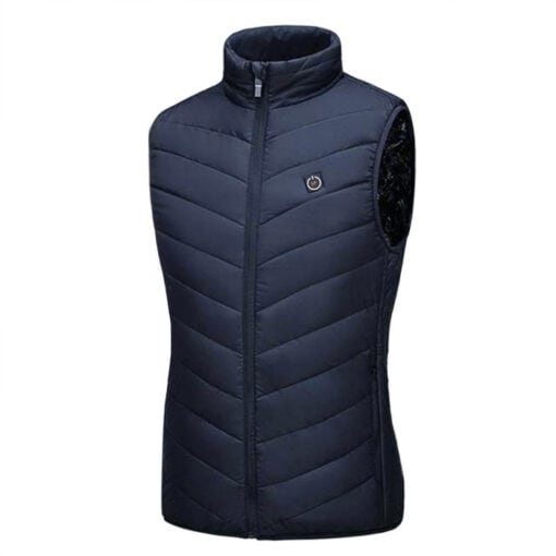 verwarmde bodywarmer voor dames in donkerblauw