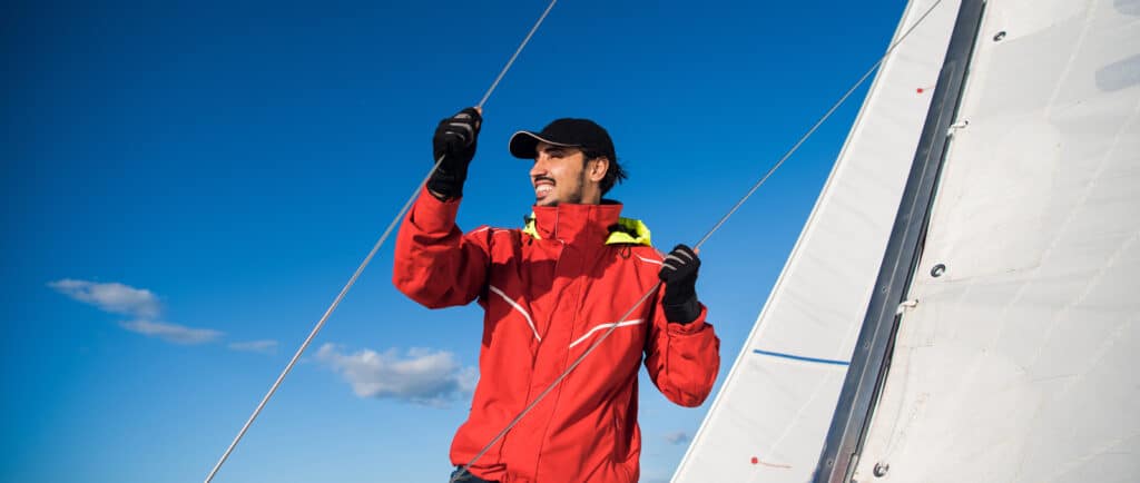 verwarmde handschoenen voor zeilers en watersporters