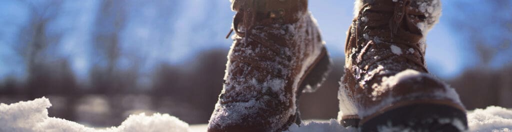 beheizte Socken in Schuhen